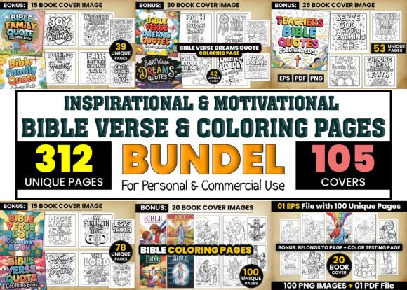 Download Mega Bundle: Bible Verse Coloring Pages - Mega bundle Collection