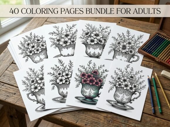 Download Beautiful Ornate Teacup Overflowing - Premium Resources