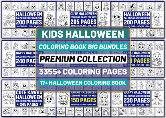 Download Kids Halloween Coloring Page Mega Bundle - Mega bundle Collection