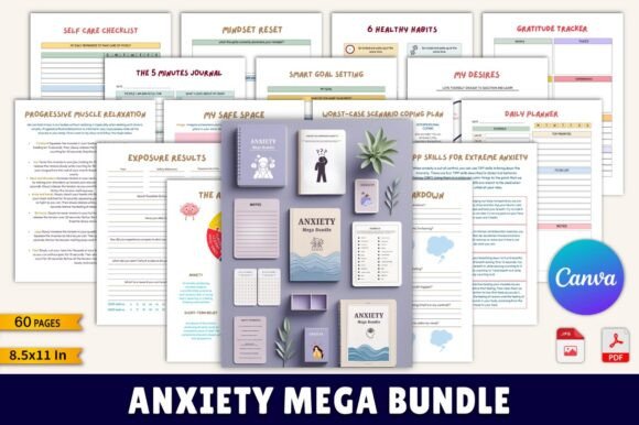 Download Anxiety Mega Bundle KDP Interior - Mega bundle Collection