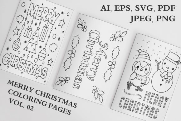 Download Merry Christmas Coloring Pages Vol. 02 - Merry christmas coloring pages Collection